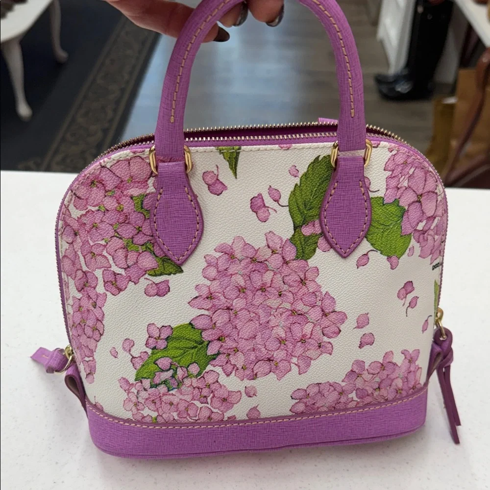Dooney & Bourke Pink Floral Dome Satchel - Picture 3 of 5
